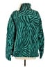 Sweaty Betty 100% Polyester Animal Print Teal Pullover Sweater Size 8 - photo 2