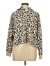 Lucky Brand Animal Print Tan Pullover Sweater Size L - photo 1