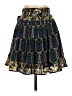 Let Me Be 100% Leather Paisley Blue Leather Skirt Size XS - photo 1
