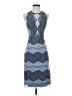ERIN Erin Fetherston Chevron-herringbone Blue Cocktail Dress Size 0 - photo 1