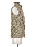 Charter Club Animal Print Brown Gold Vest Size S - photo 4