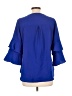 Unbranded 100% Polyester Blue 3/4 Sleeve Blouse Size L - photo 2