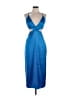 Zara 100% Polyester Blue Cocktail Dress Size L - photo 1