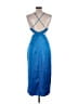 Zara 100% Polyester Blue Cocktail Dress Size L - photo 2