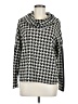 Ariella Houndstooth Silver Ivory Pullover Sweater Size M - photo 1