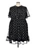 Torrid 100% Polyester Polka Dots Black Casual Dress Size 3X Plus (3) - photo 1