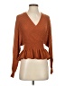 Shein 100% Acrylic Orange Long Sleeve Top Size 4 - photo 1