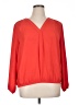 Chaus 100% Polyester Red Long Sleeve Blouse Size XL - photo 1