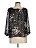 Lauren Conrad 100% Polyester Black 3/4 Sleeve Blouse Size M - photo 1