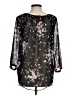 Lauren Conrad 100% Polyester Black 3/4 Sleeve Blouse Size M - photo 2