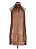 C/MEO Collective 100% Polyester Metallic Brown Cocktail Dress Size M - photo 1