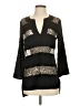 BCBGMAXAZRIA 100% Polyester Black 3/4 Sleeve Blouse Size XS - photo 1