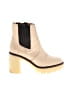 Oasis Society Ivory Tan Ankle Boots Size 7 1/2 - photo 1