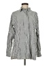 Max Studio Stripes Silver Long Sleeve Blouse Size M - photo 1