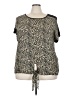 Liberty Love 100% Polyester Black Short Sleeve Top Size 3X - photo 1