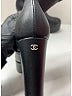 Chanel 100% Leather Black Leather Platform Ankle Boots Size EU 37 1/2 - photo 4