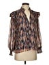 Willa Story 100% Polyester Brown Long Sleeve Blouse Size S - photo 1