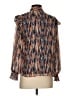 Willa Story 100% Polyester Brown Long Sleeve Blouse Size S - photo 2
