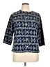 Studio Works Argyle Blue 3/4 Sleeve Blouse Size 1X - photo 1