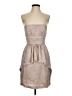 BCBGMAXAZRIA 100% Polyester Metallic Tan Cocktail Dress Size 2 - photo 1