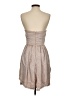 BCBGMAXAZRIA 100% Polyester Metallic Tan Cocktail Dress Size 2 - photo 2
