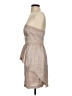 BCBGMAXAZRIA 100% Polyester Metallic Tan Cocktail Dress Size 2 - photo 5