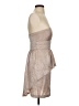 BCBGMAXAZRIA 100% Polyester Metallic Tan Cocktail Dress Size 2 - photo 4