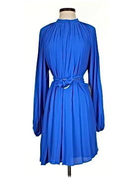 whbm blue dress White House Black Market Size 6 Lt Blue Solid Gathered NEW Designer Dr   Another Season Consignments
