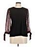 CeCe Black Long Sleeve Blouse Size M - photo 1
