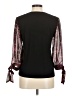 CeCe Black Long Sleeve Blouse Size M - photo 2