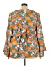 Ashley Stewart 100% Polyester Orange Blue Long Sleeve Blouse Size 22 - 24 Plus - photo 2