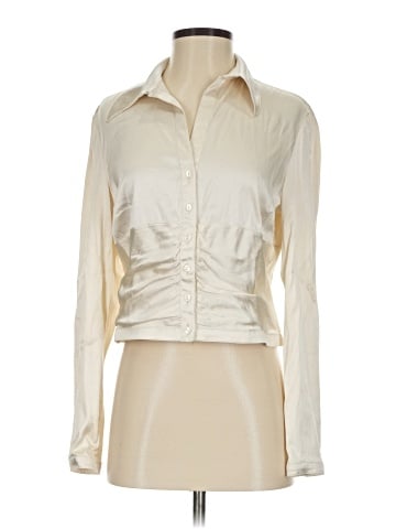 Carlisle Long Sleeve Silk Top (view 1)