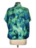 Shein 100% Polyester Tropical Green Short Sleeve Blouse Size 12 - photo 2