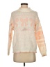 Helium 100% Acrylic Hearts Ivory Pullover Sweater Size S - photo 1