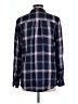 Soft Joie 100% Rayon Plaid Blue Long Sleeve Blouse Size L - photo 2