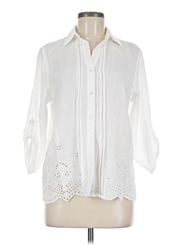 Notations 3/4 Sleeve Button-Down Shirt (view 1)