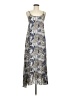 Assorted Brands 100% Rayon Paisley Silver Casual Dress Size M - photo 1