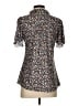 Lomon Floral Brown Short Sleeve Henley Size S - photo 2