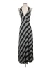 Chetta B Stripes Gray Casual Dress Size 4 - photo 1