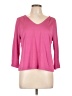 Doncaster Collection Pink 3/4 Sleeve Top Size L - photo 1