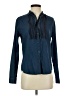 NSF Blue Long Sleeve Blouse Size S - photo 1