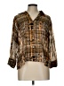 Jaipur 100% Polyester Tweed Brown 3/4 Sleeve Blouse Size L - photo 1