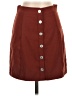 Shein 100% Polyester Solid Burgundy Casual Skirt Size 4 - photo 1