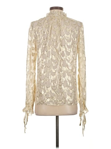 Milly Long Sleeve Silk Top (view 2)