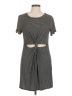 Honey Punch Stripes Gray Casual Dress Size M (estimated) - photo 1