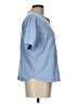 Fashion Bug Blue Short Sleeve Henley Size L - photo 4