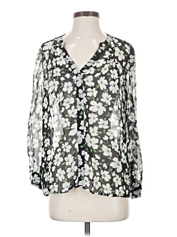 Joie Long Sleeve Silk Top (view 1)