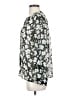 Joie 100% Silk Floral Multi Color Silver Long Sleeve Silk Top Size S - photo 5