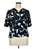 Jessica Howard 100% Polyester Floral Blue Short Sleeve Blouse Size 16 - photo 1