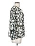 Joie 100% Silk Floral Multi Color Silver Long Sleeve Silk Top Size S - photo 4